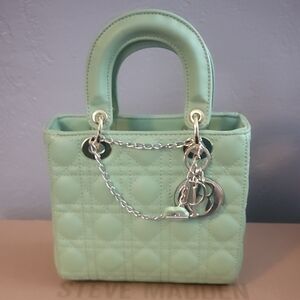 Mint Green Mirror Bag Quilted Handbag